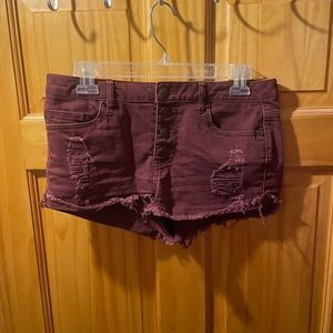 Forever 21 red jean shorts size 28